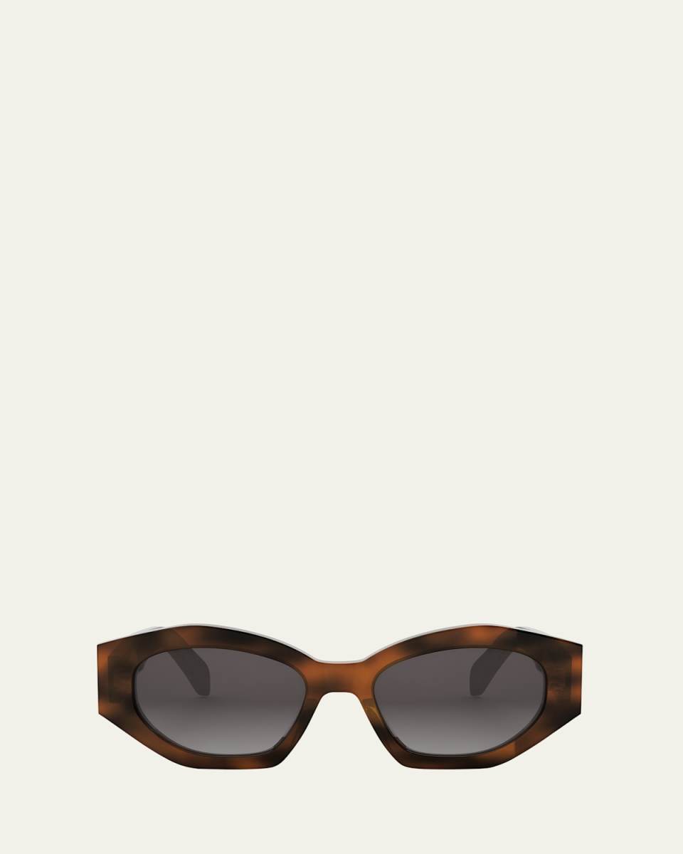 Triomphe Acetate Oval Sunglasses